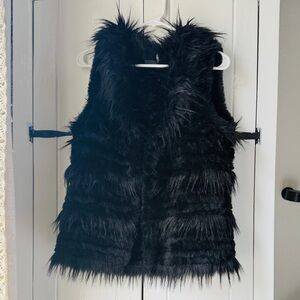 Love Token Midnight Faux Fur Vest